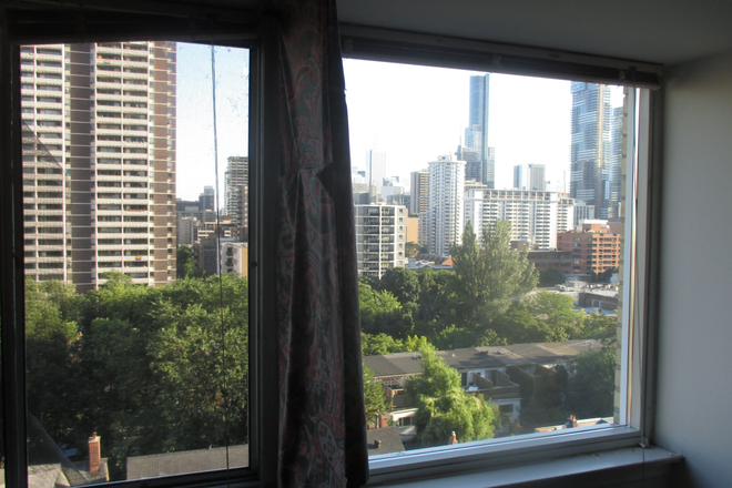 View from Rental Bedroom - 1 Furnished Bedroom in Sunny Upper Jarvis Apartment