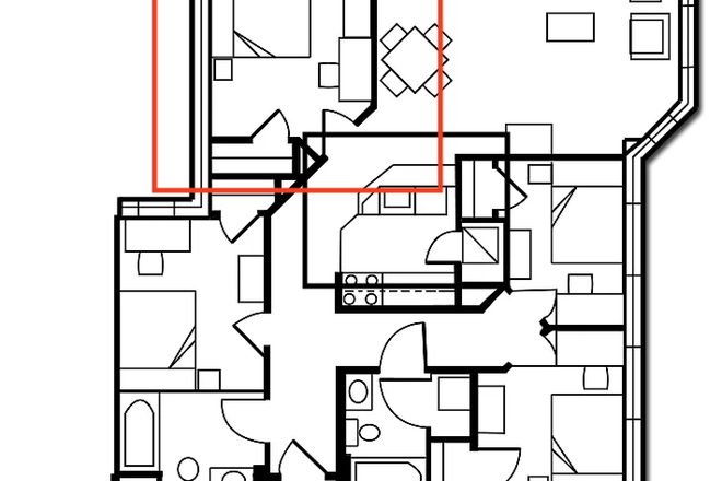 Apartment Layout - SCC1 Large Room Lease May 21 - July 31 2026 Apartments