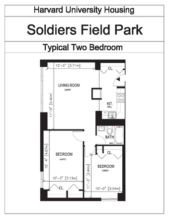 Sample Floor Plan from Harvard Housing Website - 2-Bed 1-Bath | On HBS Campus | Walkable to Most Harvard Schools | Soldiers Field Park, #12-12E (Su