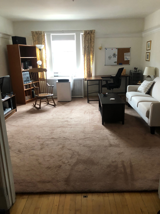 Living Room - Furnished 1 bedroom across from Law School, minutes to T with live-in Super. Condo