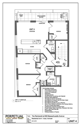 Floorplan - LARGE 3 Bedroom - Perfect for BU Medical! Condo