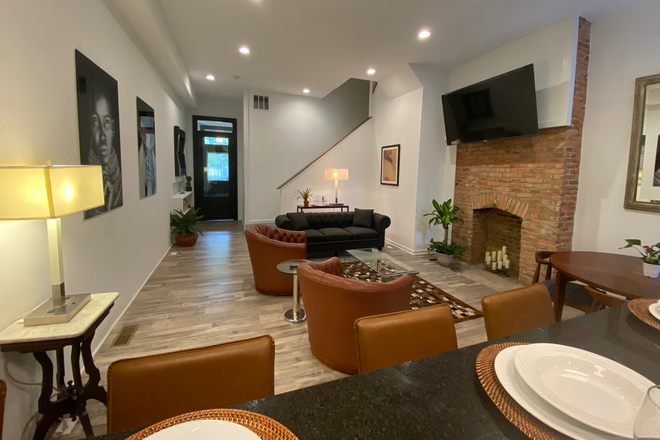 Main level LR-Shared - Beautiful Newly Renovated Furnished Brownstone - Three Ensuite Bedrooms Townhome