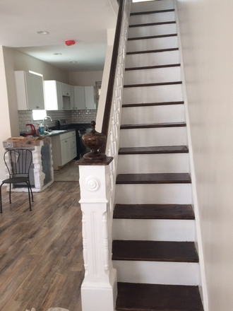 stairs - Very Attractive house on fabulous Brandywine Street, has a very large room available. Free laundry.