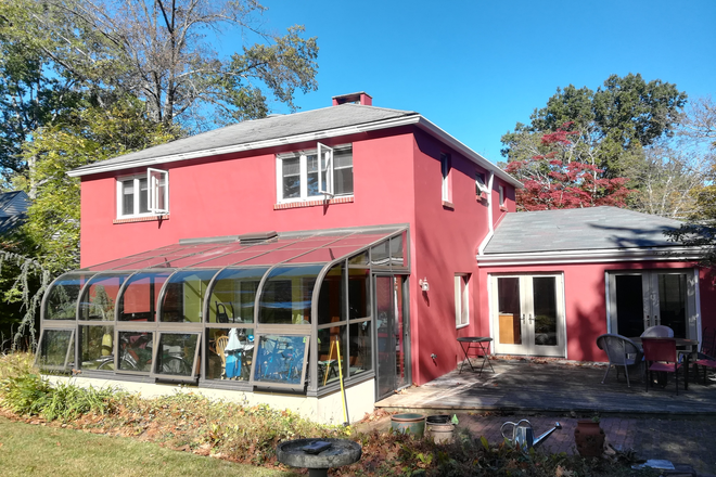 Rear deck & greenhouse - Summer:Furnished 3BR home-Valley Rd-Princeton