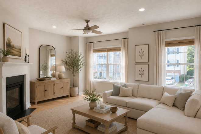 Living Room - Remodeled 4-Bedroom Townhouse with Deck and Backyard