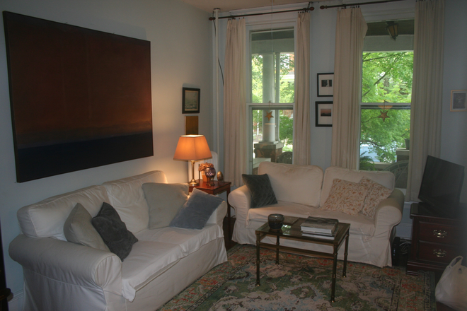 Living Room - Single, fully furnished room in big roomy house. Charles Village. Owner occupied.