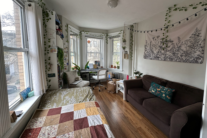 Older pic of the vacant bedroom, also fits twin and full sized sofa! - Berklee-adjacent apartment in need of 1 roommate for Sept 2026