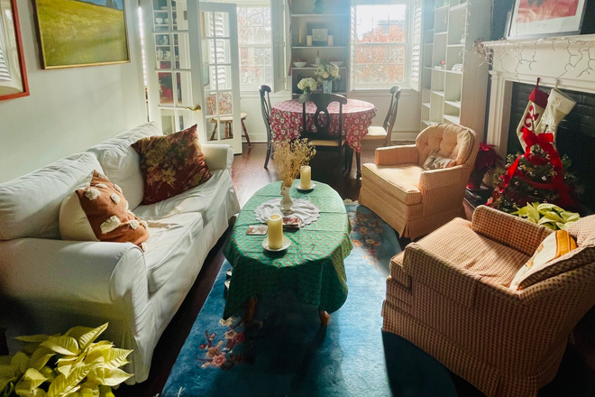 Living Room - Room in shared apt for PU affiliate only-Palmer Sq-Princeton