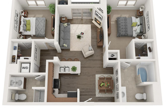 Apartment layout - Playa Del Oro, close to campus Apartments
