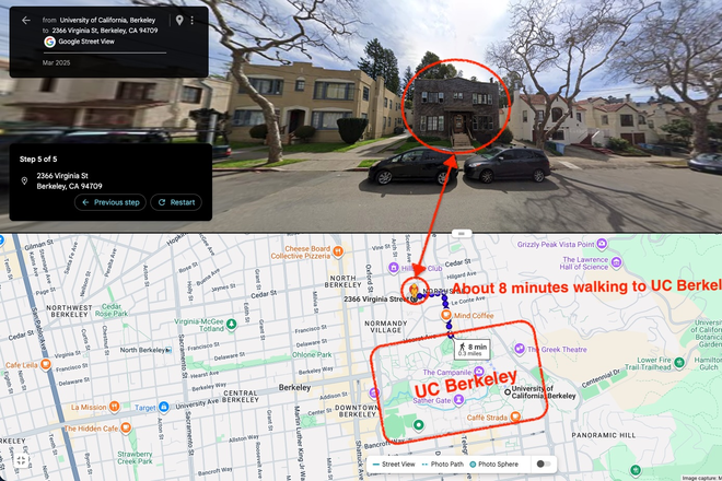 Map Location - Great UCB North House for Rent