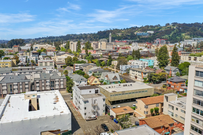 Aerial View - Large 1-bedroom/1-bath Unit in Southside, 1 block from Telegraph
