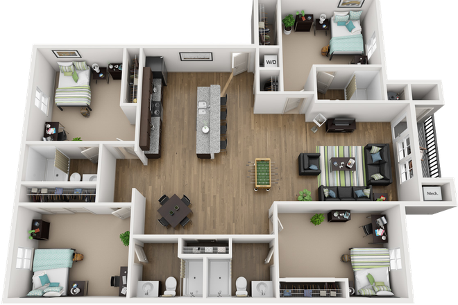 Floor plan - The Rocks - Granite Floor plan - $620 pm - May 2025 - Lease Takeover Apartments