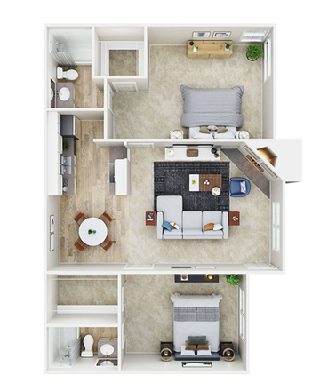 Room Layout - Allina La Jolla Apartments