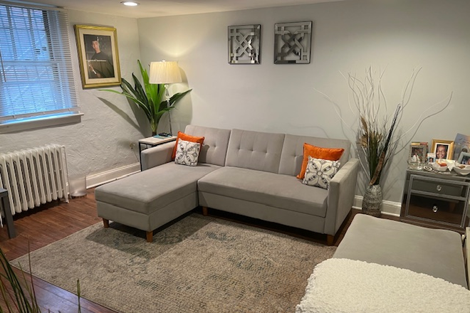 Living Room - Beautiful 2-Bedroom Lower Level Condo - Only 6 Blocks From  CUA  + ALL UTILITIES INCLUDED