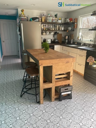 Kitchen long view - Kid & pet-friendly Amherst home w/garden near bike and hike trails