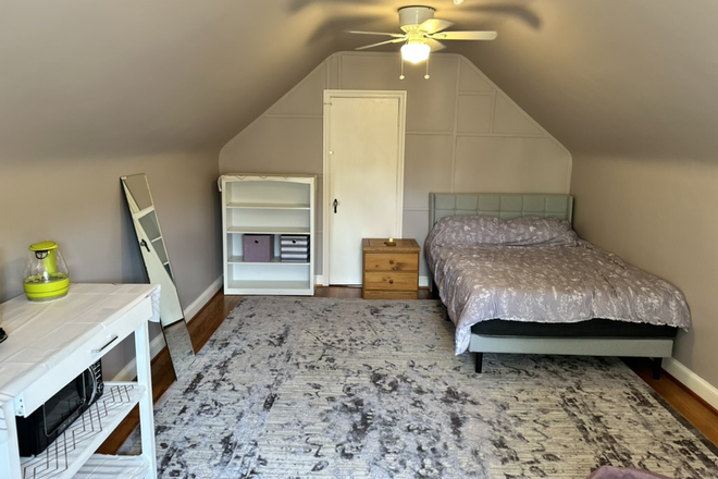 BR w Full size brand new mattress, very cozy and comfortable - Angel's Attic: Entire Floor, Sunny & Serene, 10 min walk to AU House