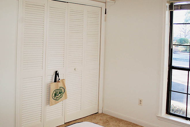 Large closets. - $850 Furnished, private ensuite bedroom, living room and bath in beautiful townhouse.