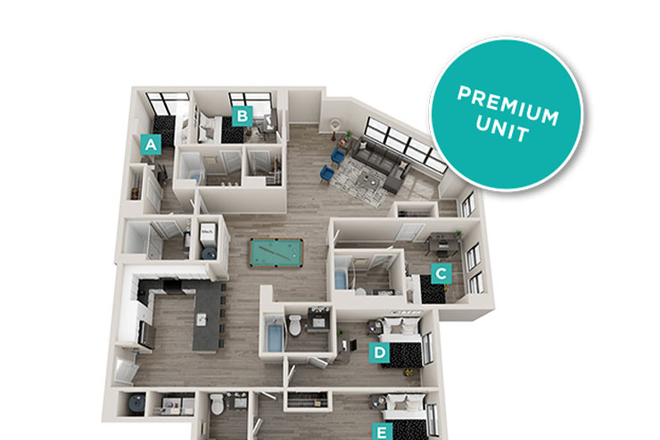 Bedroom E - The Standard College Park