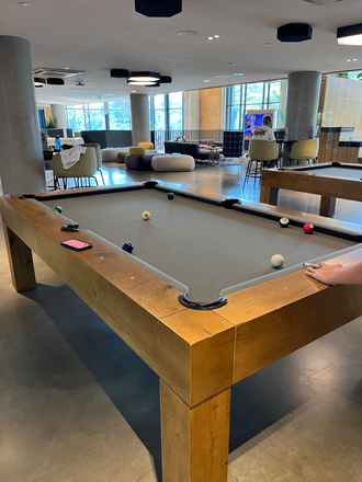 Community Center billiards table. - Plaza Verde 2 Bath - 2 Bed B Shared Apartments