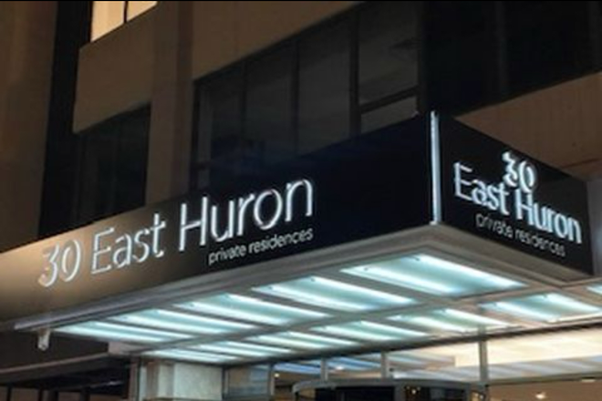 Building Front - 30 E Huron Residences Condo