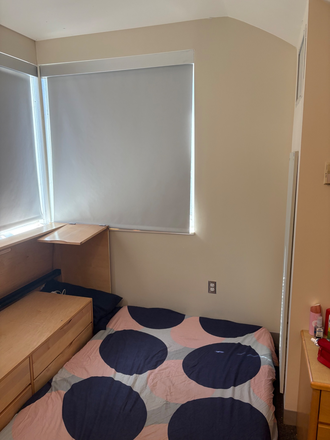 Both curtains can be opened to get fresh air. Not so great views as it’s just terrace outside. - Furnished Bedroom in a 3B/1B unit with kitchen in MIT Grad Dorm. Steal Deal! Apartments