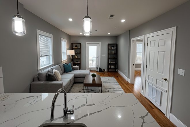 living room (virtually staged) - Renovated 4 Bed / 2 Bath w/ LAUNDRY IN UNIT! Avail. 9/1/26!! Apartments