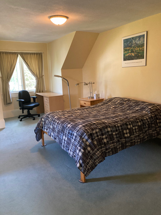 Private room. Bed , desk, window facing east - Private BR and Bath in quiet Victorian House in West Newton