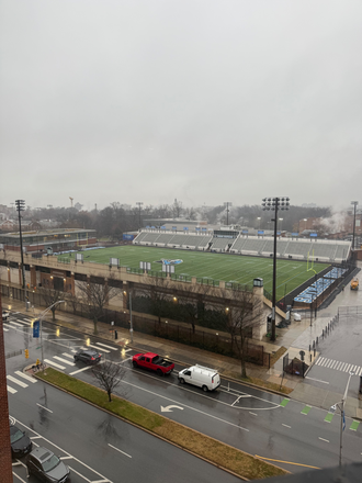 View - 100 West University Parkway, apartment across from Homewood Field