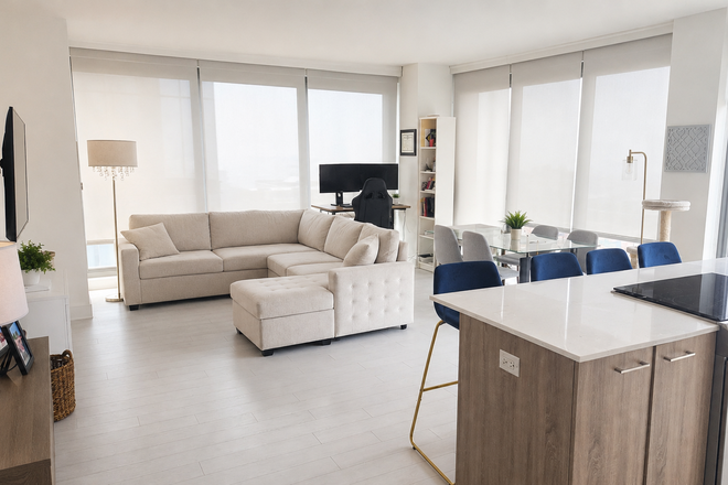 Living Room/Kitchen - Below Market Luxury Apt - WestLoop