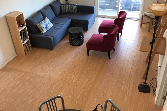 Living and dining area - HUGE MASTER BEDROOM WITH PRIVATE BATH SECURE PARKING AND ALL UTILITIES $1,350 Condo