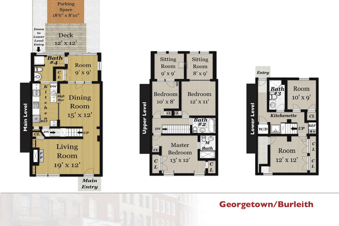 Floor plan - 2026-2027 term-4 full bathrooms+6 rooms recently renovated VERY BIG Townhouse