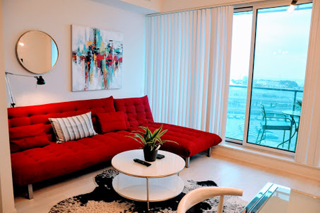 Living room - Bright Furnished Condo in Liberty Village