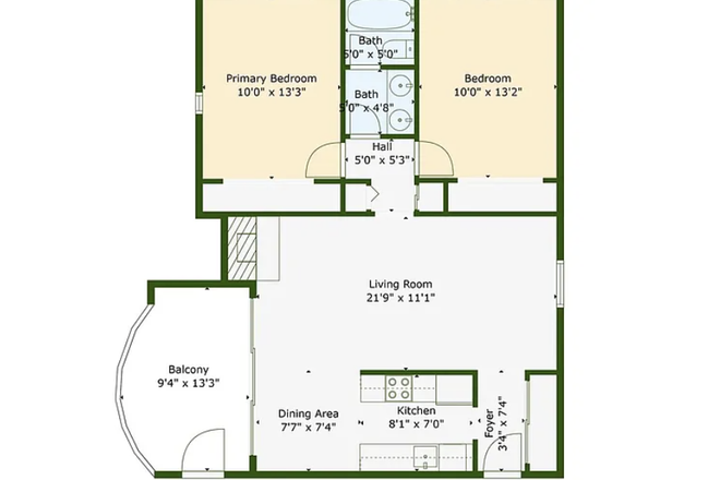 Unit floor plan - Spanish Towers Condo
