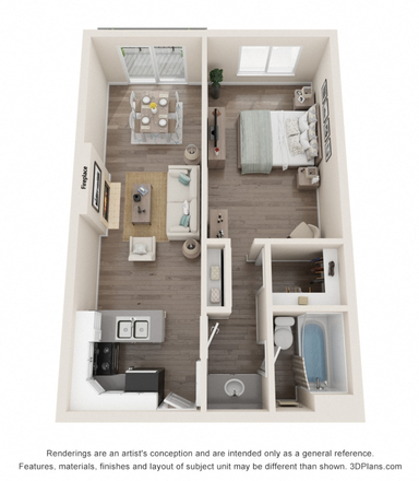 Floorplan - Playa Pacifica Apartments