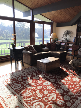 Living room - Room in South Amherst Home in exchange for help- Perfect for Grad student