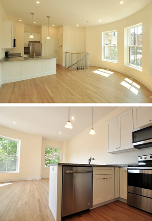 Living/dining/ kitchen/ foyer - Fenway apartment looking for 3rd roommate