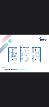 Floorplan. Sublease is room A - Lark Townhome Summer Sublease