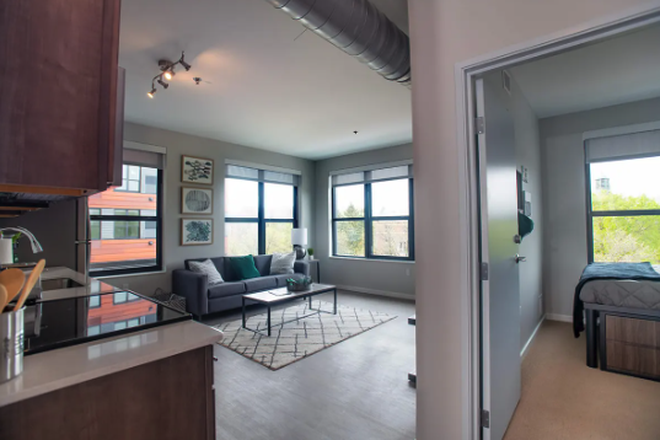 Living Room/Bedroom - The Landmark Apartments-One Bedroom