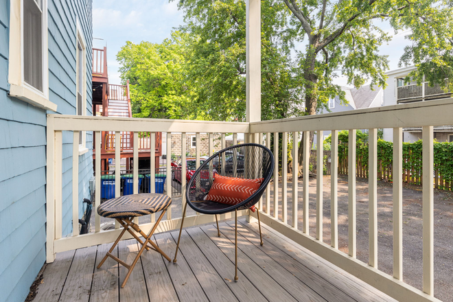 Rear Porch - Furnished 2 Bedroom close to Tufts Campus Condo