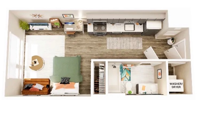 Floorplan of the apartment. - Union Blacksburg