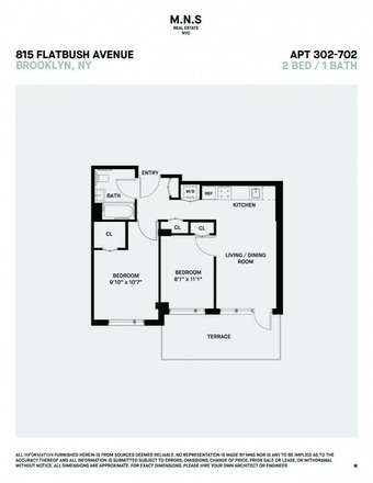Layout 1900 larger bedroom larger closet and the front closet. - Room Available in Prospect Park Brooklyn | $1,900 Apartments