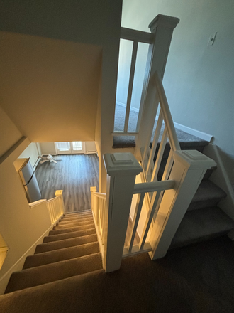 Upstairs looking down - Beautiful 1 bedroom 1 bath apartment. Close to campus.