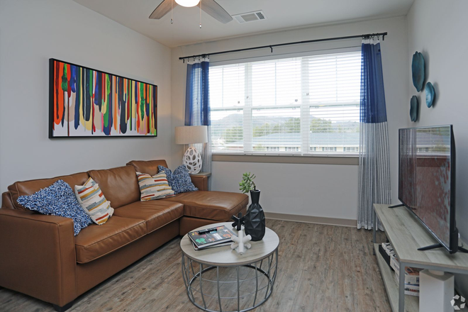 Living room (not exact apartment but same furniture and layout) - The Finmore at 241