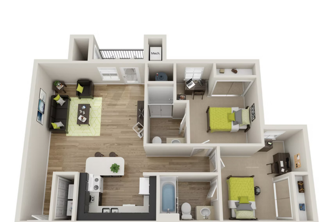 floor plan - The villages/ 2x2 Females only May-July (negotiable)