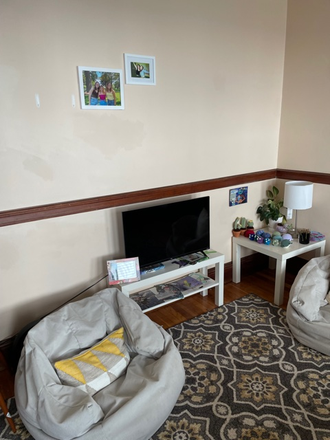 living room - 50 UPLAND RD SOMERVILLE, MA. 02144. Sophomores! across from campus, d/w, w/d, yard. NO FEES! Apartments