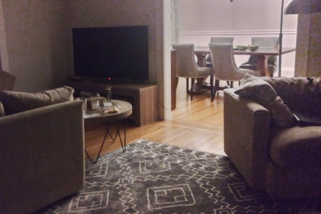 Living room, dining room - One bedroom in furnished 2 bedroom apartment, very quiet