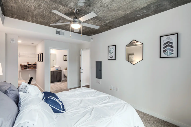 This photo is a sample of a bedroom in a B1 unit. - The Mix Student Residences Apartments