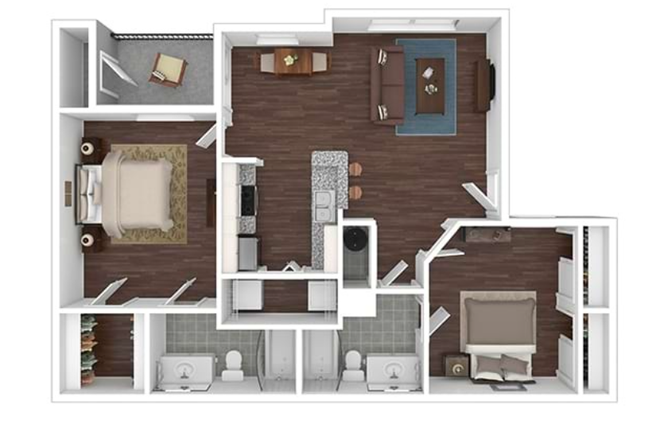 Furnished Ariel View - 2 months free!! 2bd 2ba, 7 minutes from NCSU Veterinary School