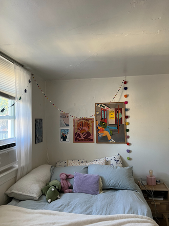 Bedroom, bed/windows - Apartment 15 Minute walk away from campus and 5 from downtown!