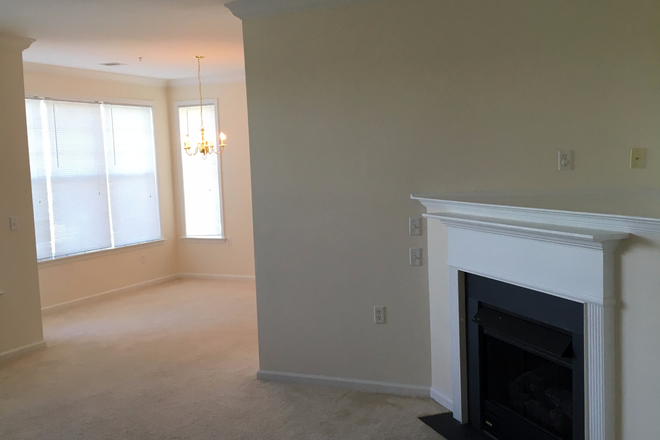 Living room with fireplace - 2BR condo-Masterson Court-Ewing